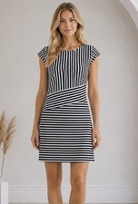 Banana Republic Petite Navy Blue Textured Sleeveless Sheath Dress — listing 3