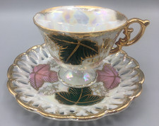 Fan Crest Fine China Iridescent Lusterware Shell-Form Dish with Gold Ball Feet — listing 4