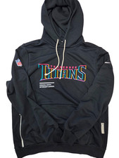Tennessee Titans NFL Pullover Hoodie with Applique Lettering - Navy, Size S — listing 5