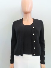 Christian Dior Boutique Paris Poppy Print Twinset - Cardigan & Tank, Wool/Silk/Cashmere, Sage Green, Size USA 10 — listing 6