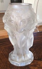 Art Deco Frosted Glass Bacchantes Vase with Dancing Nudes & Grape Harvest Motif — listing 4