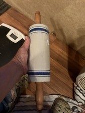 Antique Stoneware Blue Banded Pitcher