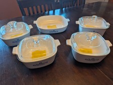 CorningWare Cornflower Blue Casserole Dish Set with Lids and Petite Pan — listing 2