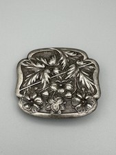 Vintage 1984 Bergamont Brass Works Billiards Pool Player Belt Buckle #4-149, Pewter with Enamel, 3 3/4" x 2 3/4" — listing 6