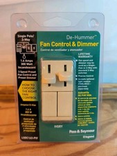 Pass & Seymour Legrand De-Hummer Decorator Slide Fan & Light Control, White, DSDC16PWV, listing 3