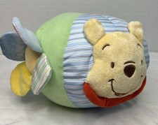 Round Ball-Shaped Winnie the Pooh Plush with Holiday Scarf, listing 5