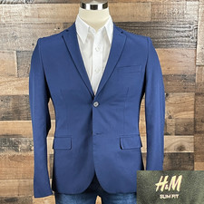 H&M Slim Fit Navy Blue Two-Piece Men's Suit — listing 3