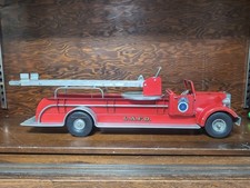Vintage Smith-Miller SMFD No. 3 Aerial Ladder Fire Truck (Pressed Steel) — listing 5