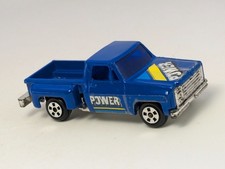 Vintage Diecast Pickup Truck with Roll Bar and Blue Interior, Blue with Orange Trim — listing 4