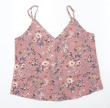 SHEIN Women's Brown Floral Print Sleeveless Tank Top, Size M — listing 3