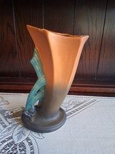 Roseville Pine Cone Moderne #455-6 Planter, Green (Pair)
