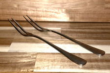 Pair of Two-Tine Fondue Forks with Black Handles