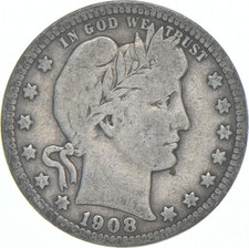 1908 Barber Silver Quarter Dollar — listing 2