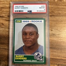 1989 Score Barry Sanders Rookie Card #257 Detroit Lions