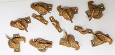 Antique Victorian Stamped Brass Sash Buckle with Pair of Matching Ornament Findings — listing 3