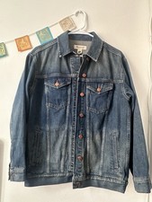 Madewell Oversized Denim Trucker Jacket in Faded Black/Washed Charcoal, Size XS — listing 2