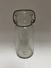 Vintage Glass Bail-Handle Storage Jar with Zinc Lid — listing 2