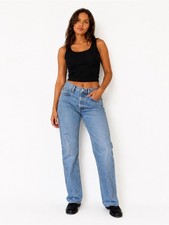 Levi's 501 Original Fit Button-Fly Jeans, Light Wash Blue, W33 L34