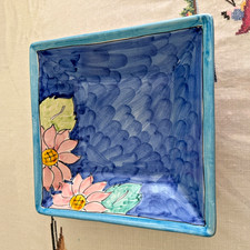 Hand-Painted Floral Porcelain Cabinet/Display Plate with Gilt Border — listing 6