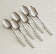 Mixed Lot of Vintage Stainless Steel Teaspoons with Floral and Scroll Handle Patterns — listing 5