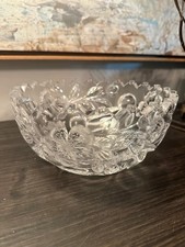 Cut Crystal Bulbous Vase with Wheel-Cut Floral Motif — listing 4