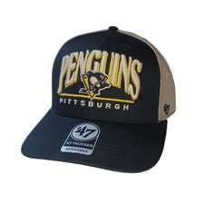 Pittsburgh Penguins '47 Brand NHL Adjustable Dad Hat, Cream/White — listing 4