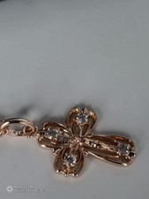 Vintage Gold Tone Ornate Cross Pendant Necklace on Rope Chain — listing 5