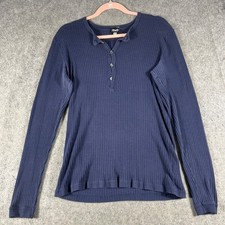 Dolce & Gabbana Black Pointelle Knit Henley Top with Blue Glitter D&G Logo — listing 4