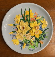 Bossons Chalkware Floral Wall Plaque with Chrysanthemums — listing 5