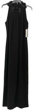 Tahari ASL Blush Floral Embroidered Tulle Sleeveless V-Neck Evening Gown, Size 8 — listing 4