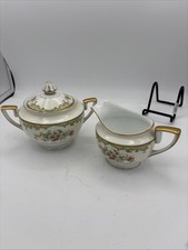 Vintage Noritake Hand-Painted Porcelain Sugar Bowl & Creamer Set — listing 2