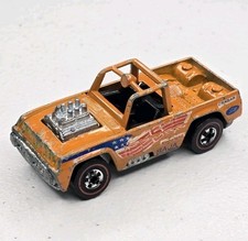 Hot Wheels Baja Bruiser Die-Cast Truck, Orange Red stripe on tires — listing 2