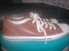 Cole Haan Men's Brown Leather Low-Top Lace-Up Sneakers with White Cap Toe — listing 6
