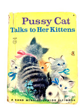 Pussy Cat Talks to Her Kittens Vintage Children's Book, Rand McNally 1943 Edition, #357 — listing 3