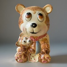 Vintage American Bisque Figural Baby Bear Cookie Jar (2-piece, head lid) — listing 2
