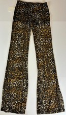 Leopard Print Mesh Two-Piece Set - Flare Pants & Button-Up Top — listing 2