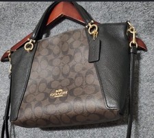 Coach Signature Jacquard Domed Satchel Handbag with Front Pocket Turnlock — listing 5
