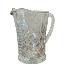 Vintage Pressed Glass Bud Vase with Fan-Rim, Silver Painted Finish — listing 4