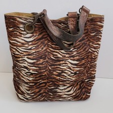 Italian Leather Clutch Bag with Pony Hair, Suede & Embossed Snakeskin Western Design