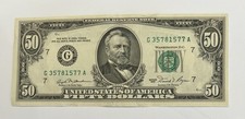 Series 1981 $50 Federal Reserve Note, Ulysses S. Grant, New York (B) District — listing 2