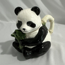 Vintage Figural Panda & Bamboo Ceramic Teapot — listing 4