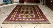 Antique Afghan Ersari Turkoman Hand-Knotted Wool Rug, Gul Design, 45 x 84 inches — listing 4