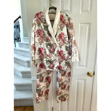 Vintage Floral Cotton Two-Piece Pajama Set — listing 6