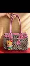 Coach Hamptons Leather Satchel Handbag in British Tan — listing 4
