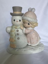 Precious Moments Musical Snow Globe with Girl and Baby Figurine