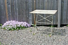 Victorian Style Folding Wrought Iron Demilune Garden Plant Stand Table — listing 2
