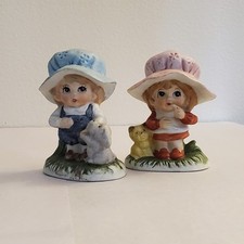 Group of Vintage Ceramic Big-Eyed Children Figurines (Goebel/Redware-style) — listing 6