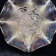 Vintage Iridescent Carnival Glass Ruffled Bowl — listing 5