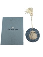 Wedgwood Jasperware Christmas Ornament 'Dressing The Tree' Blue Ball Decoration — listing 2