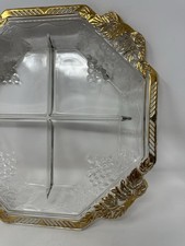 Set of 5 White Octagonal Relish/Olive Dishes with Blue Band Trim — listing 6